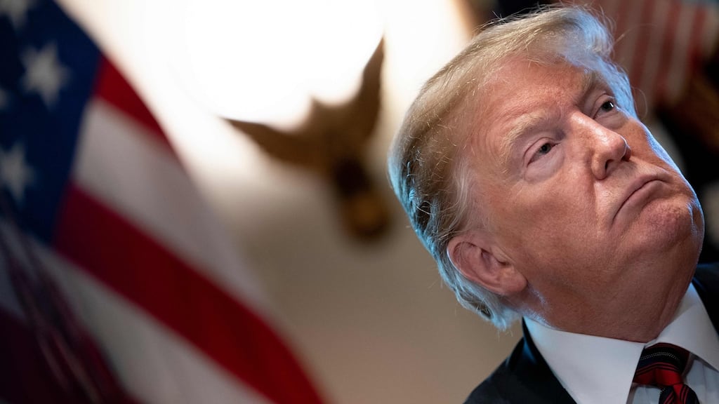 US president Donald Trump ‘Elections have consequences’. Photograph: Brendan Smialowski/AFP