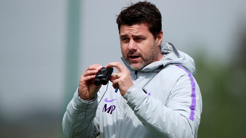 Tottenham Hotspur manager Mauricio Pochettino during training ahead of the Champions League semi-final clash with Ajax. Photo: Andrew Couldridge/Reuters