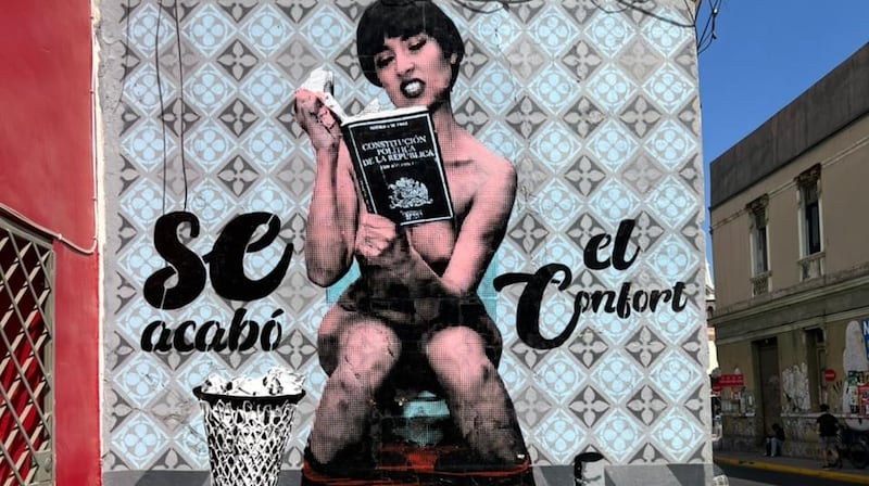 A mural near the new president’s house.