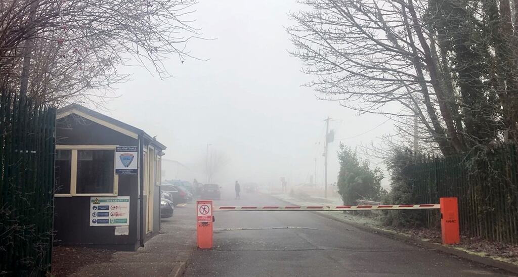 Outside the Knockalisheen Direct Provision centre, Co Clare, where more than 100 refugees were living in tents in sub-zero conditions.
Photograph: David Raleigh