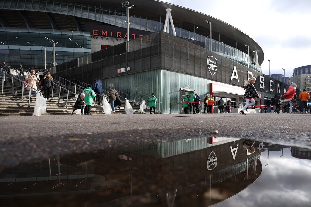 Arsenal and Manchester City's Premier League clash kicks off tonight at 7.30pm at the Emirates. Photograph: Richard Heathcote/Getty Images