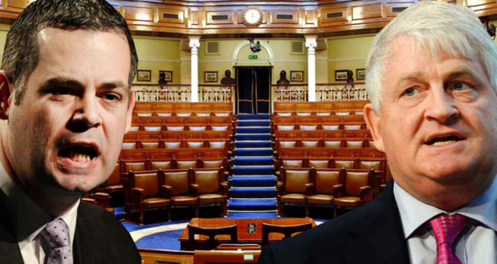 Pearse Doherty (left) claims Mr O’Brien had a €315 million loan from IBRC extended in late 2013.
