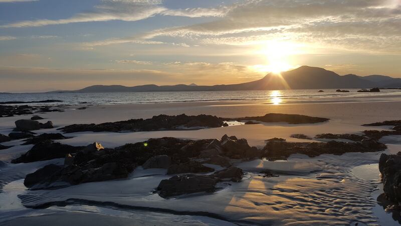 Sunrise at white strand, Connemara on Thursday morning. Photograph: Pete Spillane