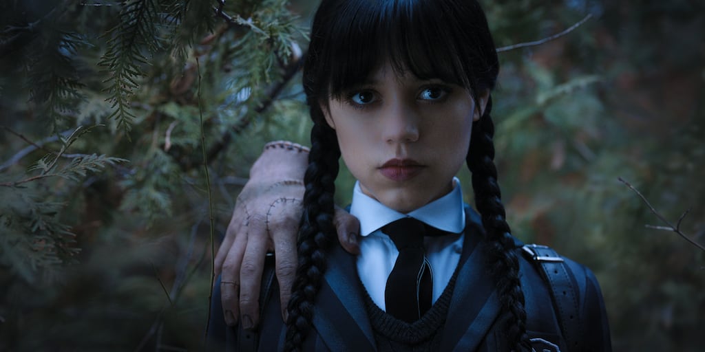 Wednesday: Thing and Jenna Ortega as Wednesday Addams. Photograph: Netflix