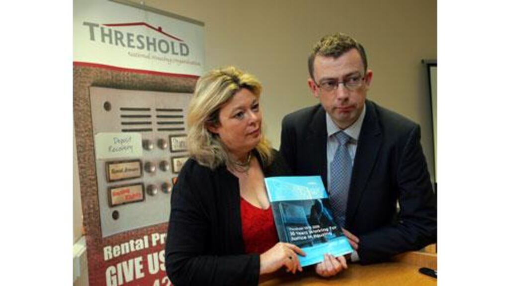 Threshold chairwoman Senator Aideen Hayden and director Bob Jordan. Photograph: Bryan O'Brien.