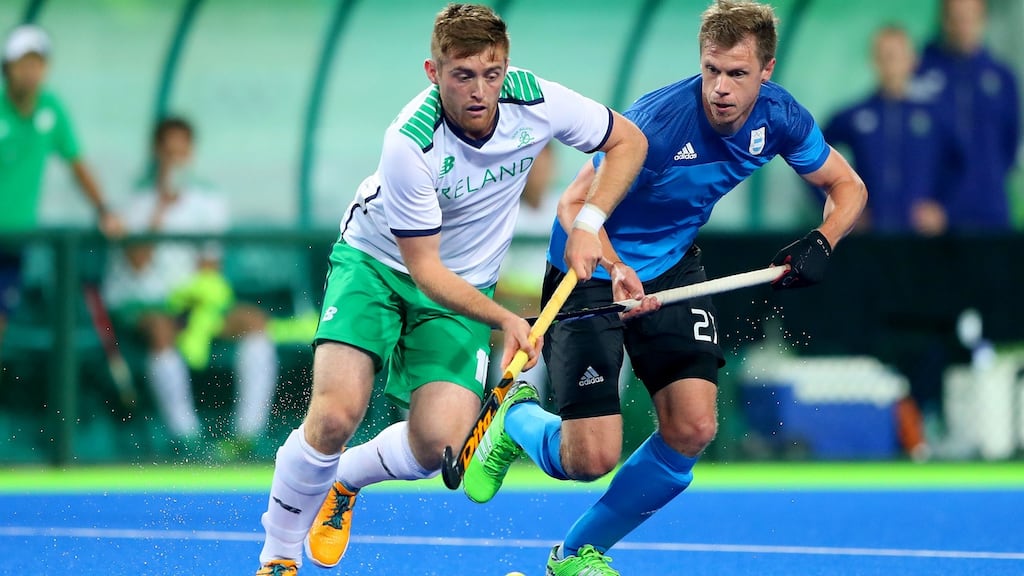 Glenanne star Shane O’Donoghue in action for Ireland. He scored twice against Monkstown to seal a draw for his side. Photograph: James Crombie/Inpho