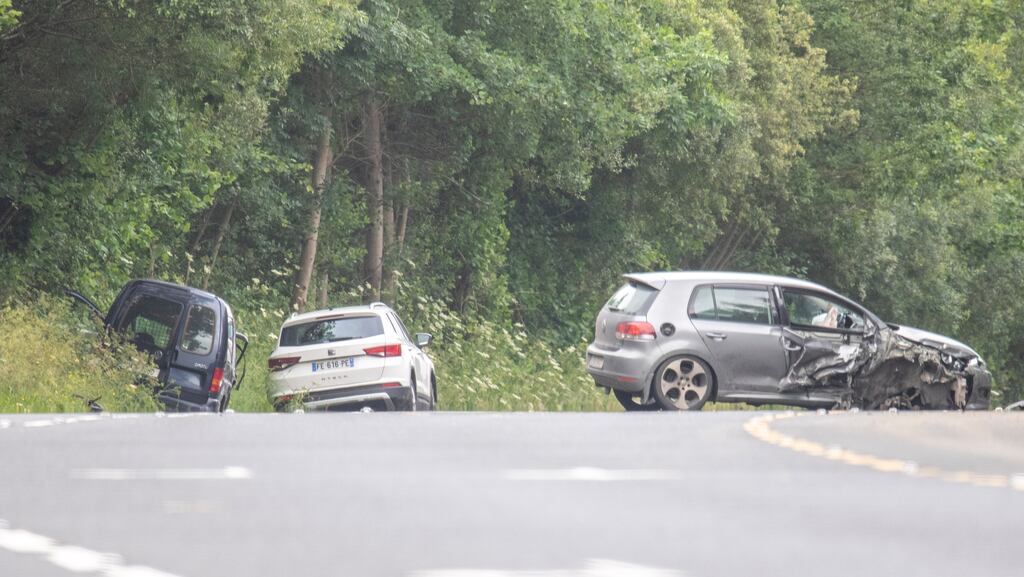 The scene of the fatal accident in the main Derry to Letterkenny road where a 70 yr old man lost his life.  (NW Newspix)