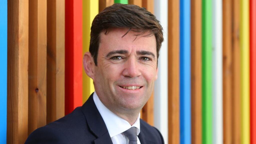 Andy Burnham, a contender for the leadership of the British Labour party, has defended his plans to renationalise Britain’s railways. Photograph: Dave Thompson/Getty Images
