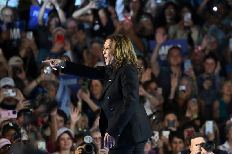 US vice-president Kamala Harris: In this century, Pennsylvania has swung from George W Bush to Barack Obama to Donald Trump to Joe Biden. Photograph: Kenny Holston/New York Times
