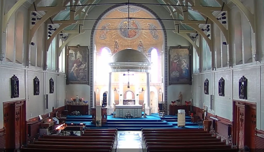 St Mary's Church on Chapel Lane, Belfast where the incident is alleged to have taken place.