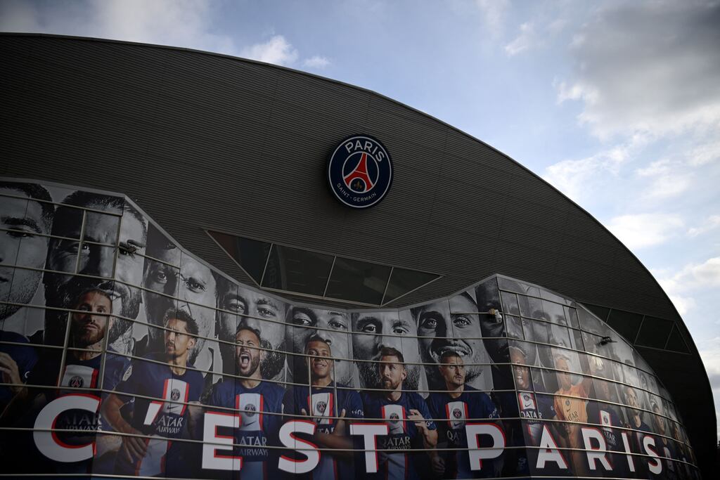 The Parc des Princes stadium is the traditional home of Paris Saint-Germain and the seat of Qatari power in the French capital. Photograph: Franck Fife/AFP via Getty Images