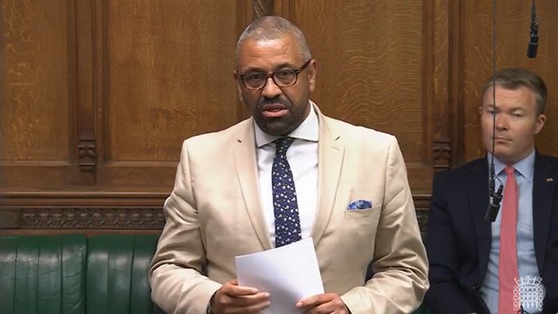 Conservative former minister James Cleverly speaks in the House of Commons. Photograph: PA Wire
