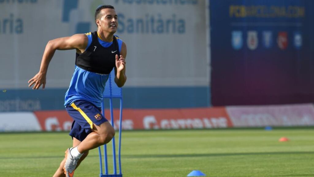 Manchester United manager Louis van Gaal is hopeful of signing Pedro from Barcelona. Photograph: Afp