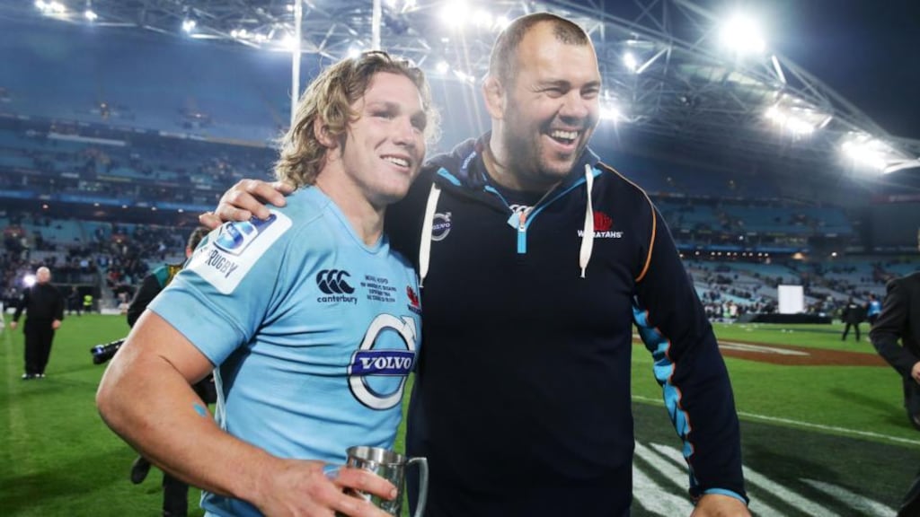 The 22-year-old captain, Michael Hooper is one of a number of Australia players coached by Cheika at club level. Photograph: Matt King/Getty Images