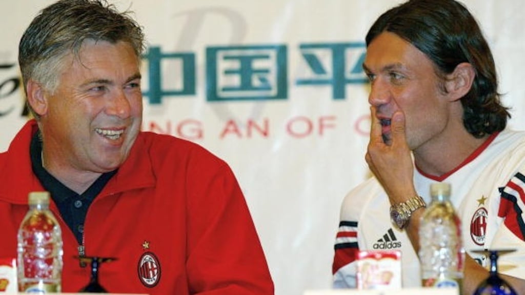 Everton manager Carlo Ancelotti has compared Seamus Coleman to his former AC Milan captain Paolo Maldini. File photograph: Getty Images