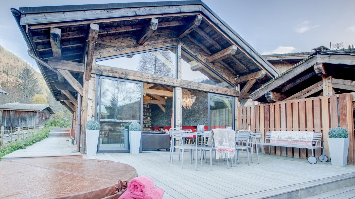 Pick of the piste: Exterior of Chalet Savoy, close to the centre of Morzine village
