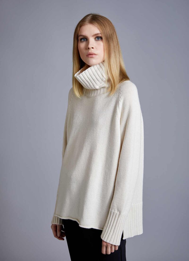 Oversize cashmere mix polo neck sweater €50 by Carolyn Donnelly for Dunnes Stores