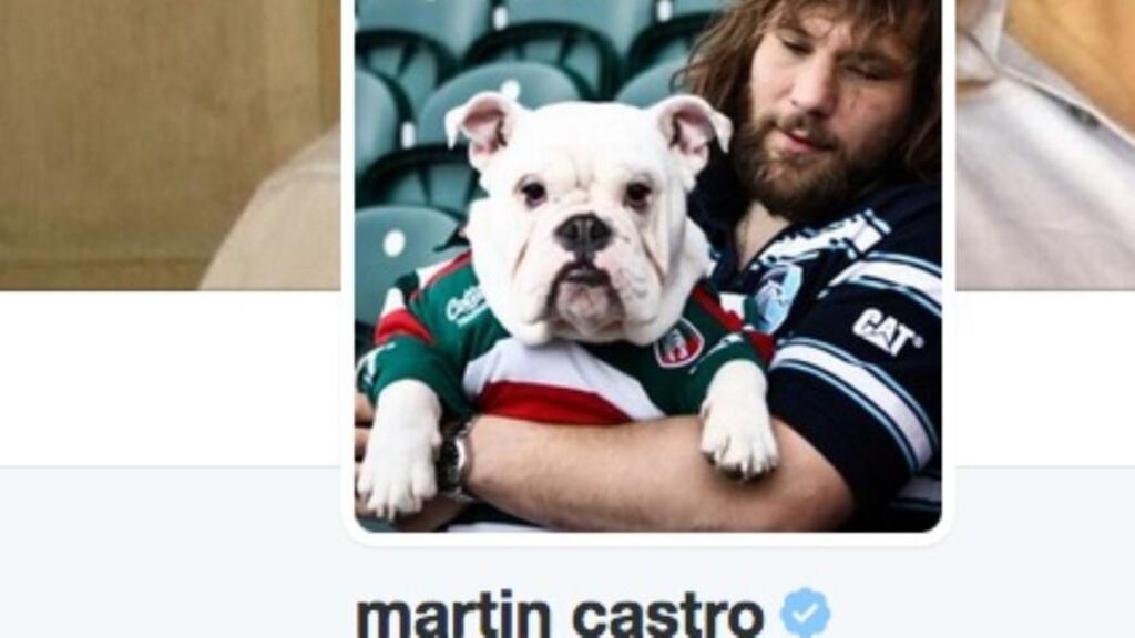 Italy will be without Castrogiovanni against Scotland as he was bitten by a friend’s dog. Photograph: Twitter