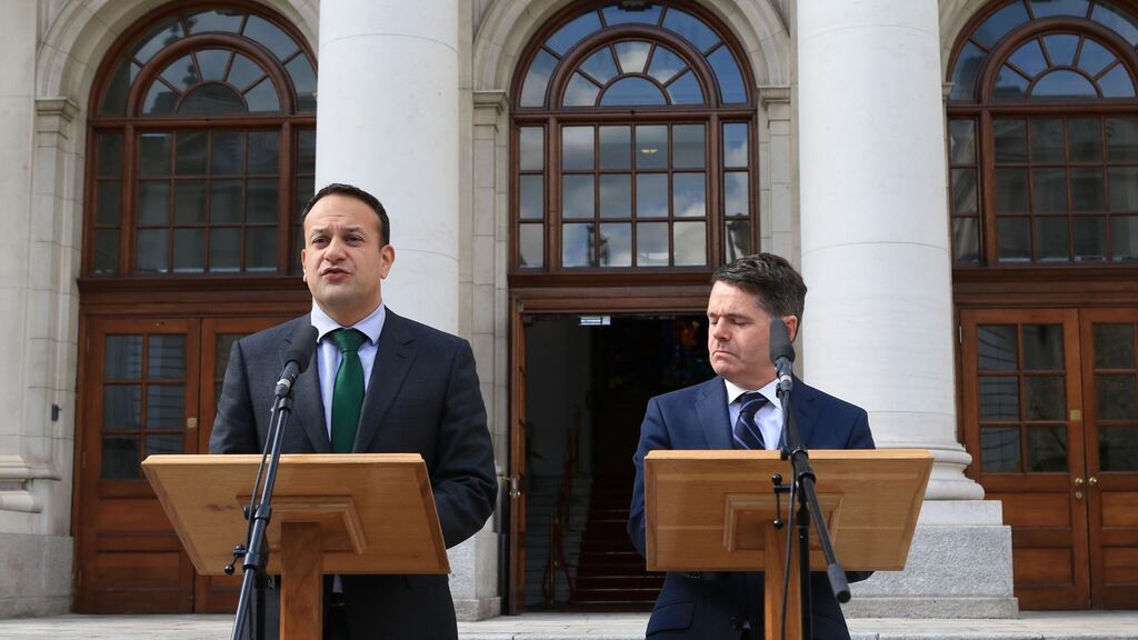 An Taoiseach Leo Varadkar and Minister for Public Expenditure Paschal Donohoe available. Photograph Nick Bradshaw