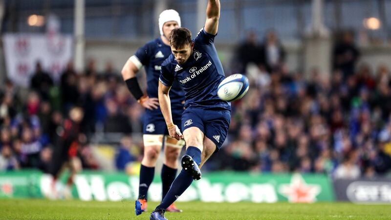 Ross Byrne’s penalty secure Leinster’s win over Ulster in Dublin. Photograph: Billy Stickland/Inpho