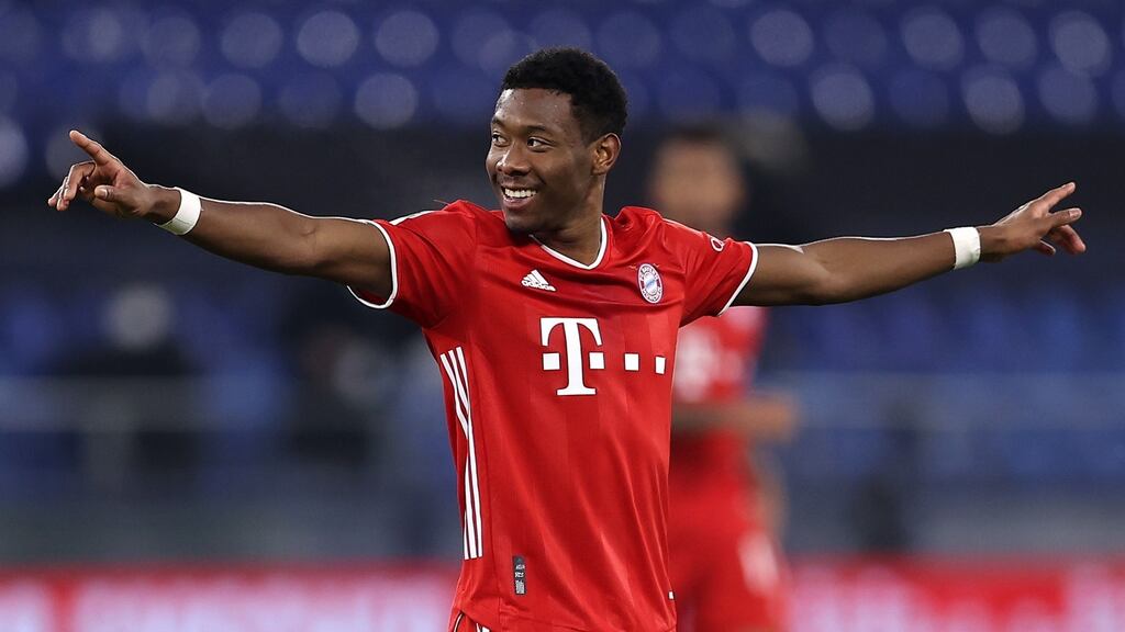 David Alaba:  There has also been interest in the Austrian from Liverpool and Manchester United. Photograph: Lars Baron/Pool/EPA