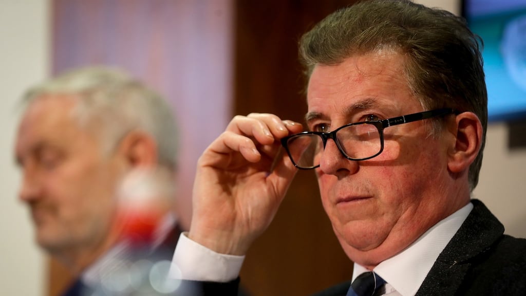 John Earley  at the FAI’s annual accounts press conference in Dublin. Photograph: Inpho