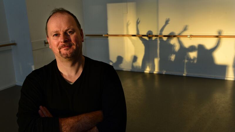 John Scott, choreographer with members of his Irish Modern Dance Theatre. Photograph: Dara Mac Dónaill