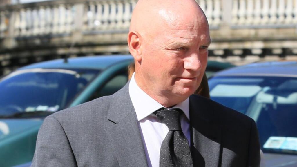 David Speedie pictured leaving the Four Courts on Tuesday after the opening day of a High Court action for damages. Photograph: Courts Collins