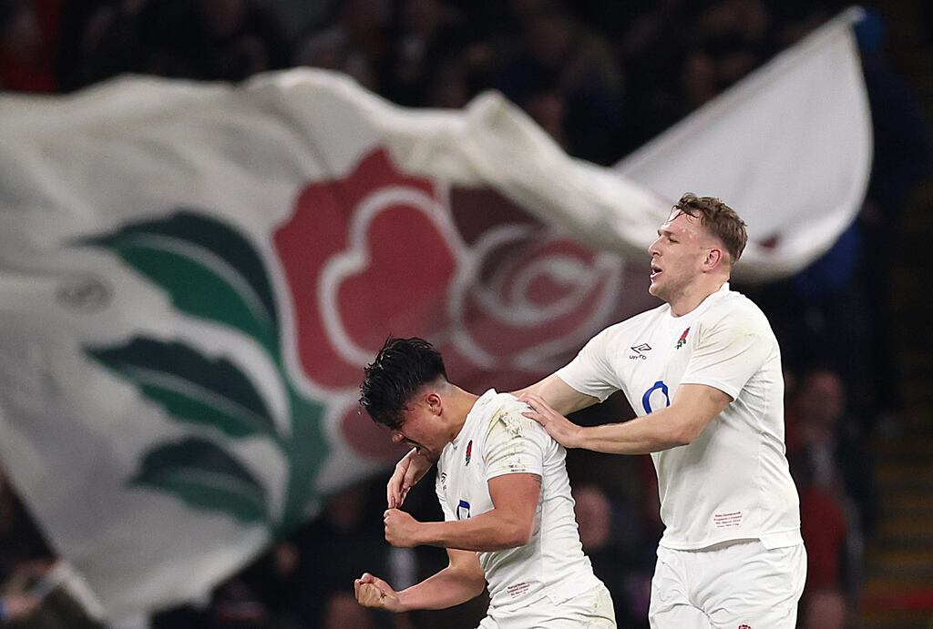Marcus Smith's late drop goal for England was a body blow to Ireland's Grand Slam ambitions. Photograph: Julian Finney/Getty Images