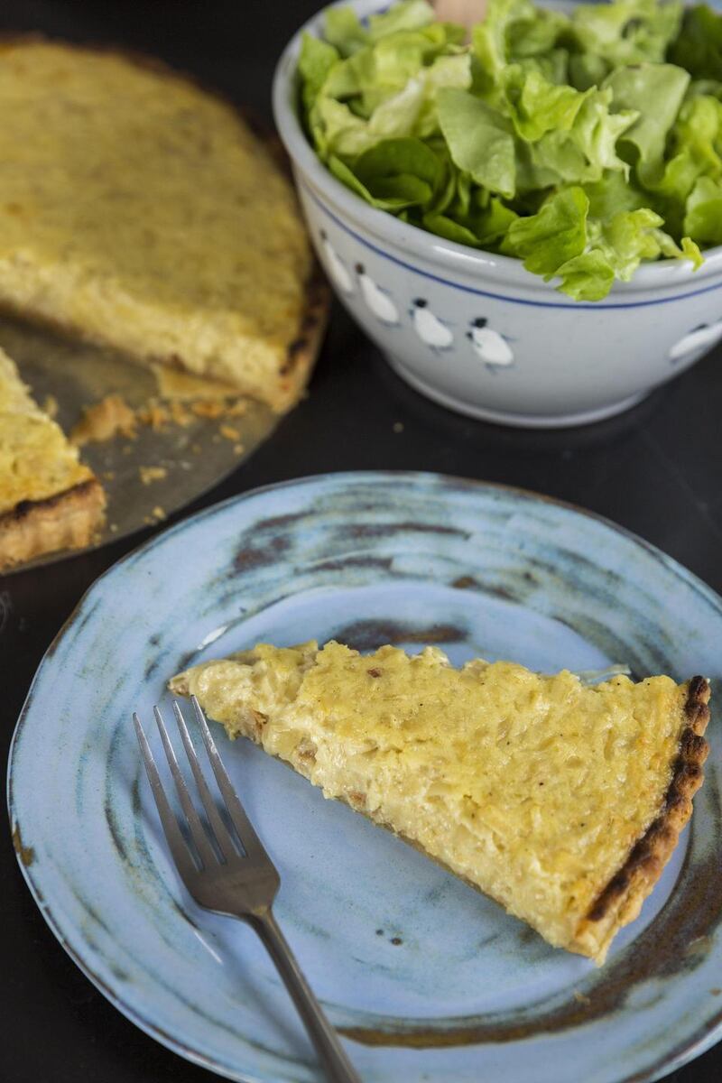 Alsace onion tart: Photograph: Emma Jervis