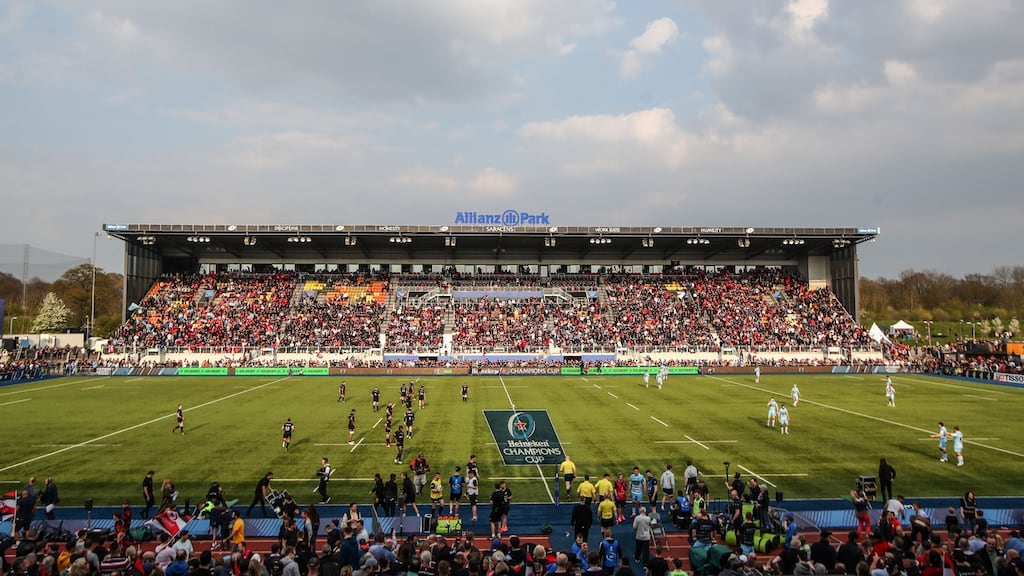 Allianz Park is the home of Saracens rugby. Photograph: James Crombie/Inpho
