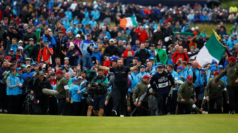 Shane Lowry is British Open champion after a final round 72 saw him finish six strokes clear of Tommy Fleetwood at Portrush. Photograph: Jason Cairnduff/Reuters