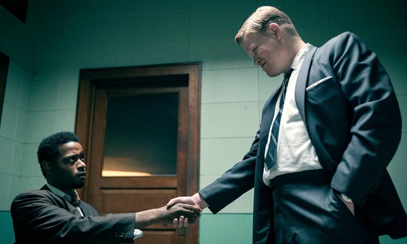 Plemons and LaKeith Stanfield in a scene from Judas and the Black Messiah, 2021. Photograph: Glen Wilson/Warner Bros