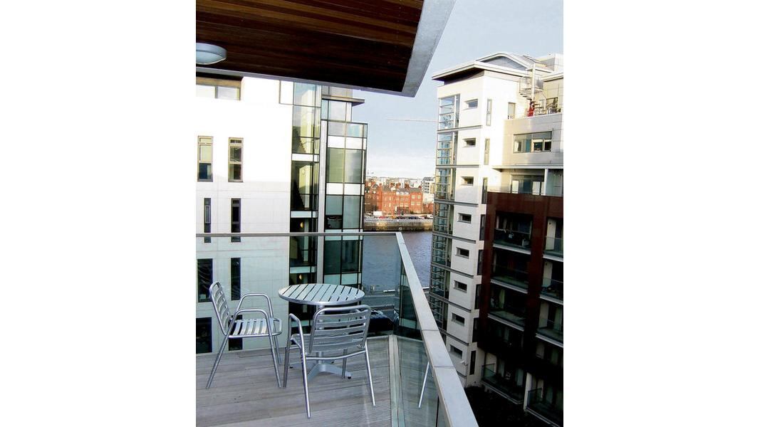 A two-bedroom penthouse apartment at Forbes Quay in Dublin docklands for €450,000