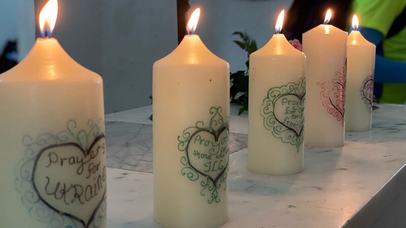 Charlie Bird lit five candles at the top of the mountain, including one for women’s health campaigner Vicky Phelan and one for everyone with a terminal illness. Photograph: Paul Allen and Associates/PA