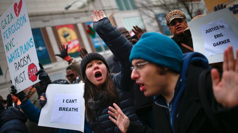 Protesters demanding justice for Eric Garner in White Plains, New York in December, 2014. File photograph: Adrees Latif/Reuters