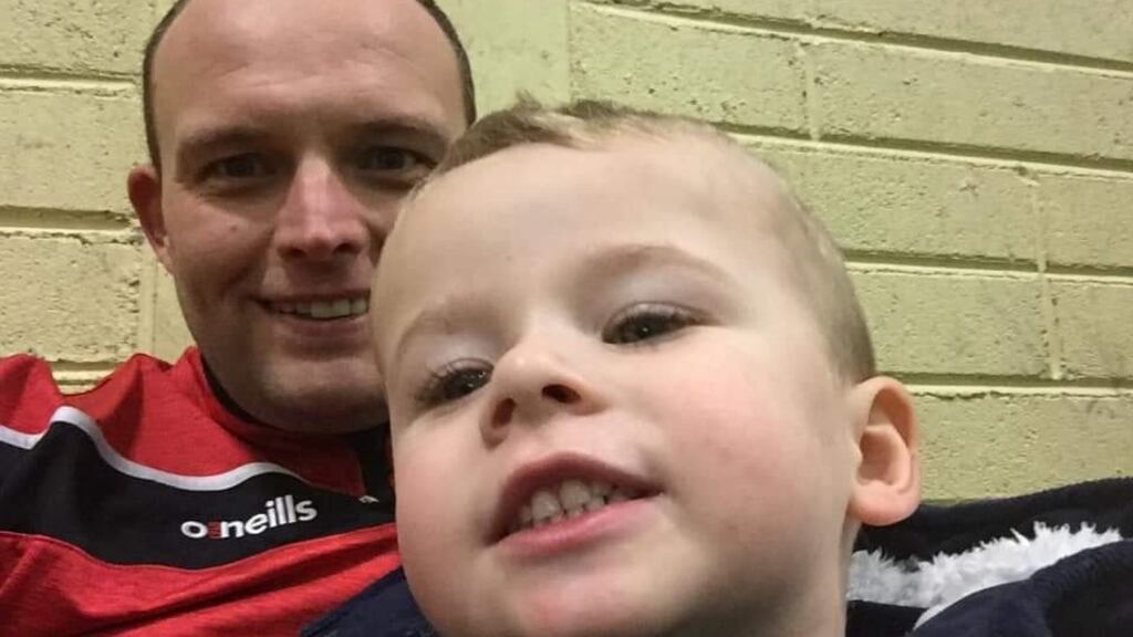 Paul Higgins and his son Zac. ‘To see your child that way is the worst feeling I ever had in my life .’ Photograph: Facebook