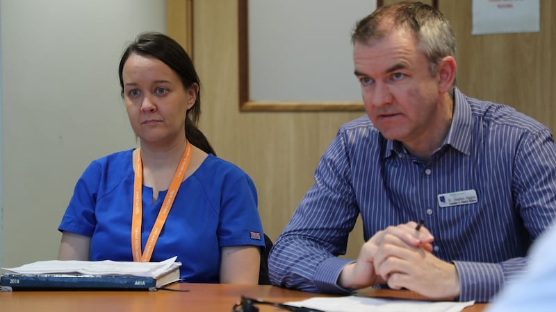 Leona Butterly clinical nurse manager II and Dr Stephen Higgins palliative care consultant. Photograph: Nick Bradshaw/The Irish Times