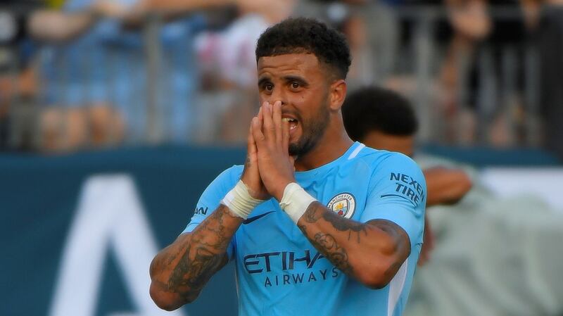 Manchester City signed Kyle Walker from Tottenham for £50 million. Photograph: Harrison McClary/Reuters