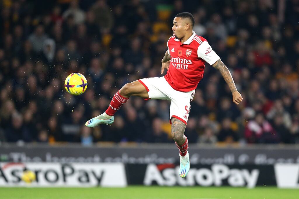 Arsenal's Gabriel Jesus was injured while playing for Brazil at the World Cup. File photograph: PA