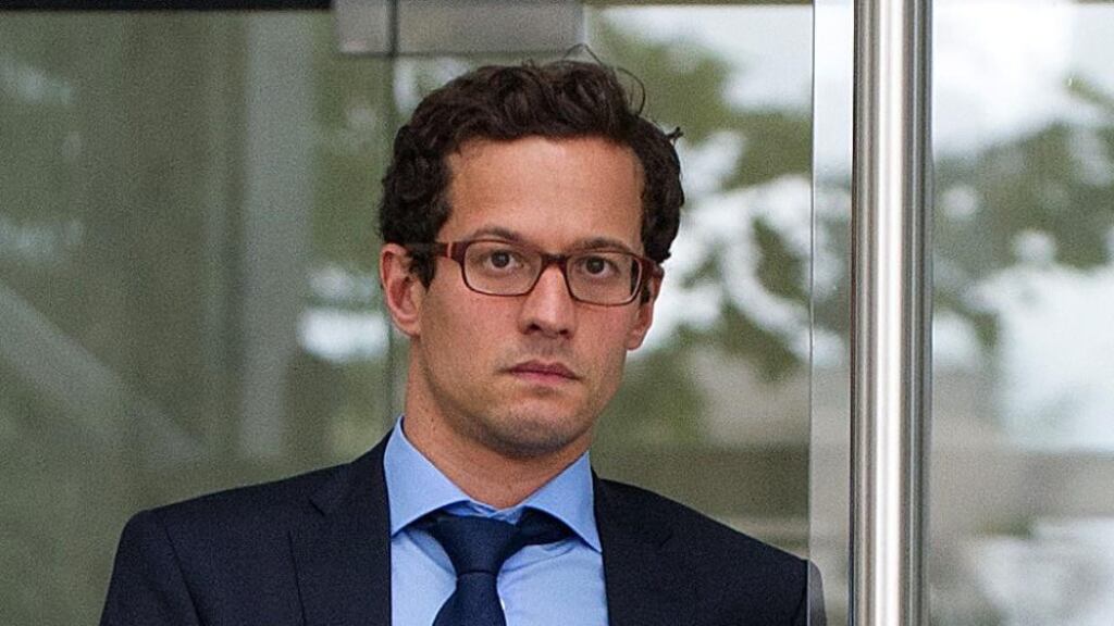 Quentin Hannezo leaves Dublin Circuit Criminal Court after he was fined for careless driving causing death. Photograph: Collins Court.