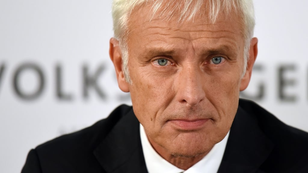 Volkswagen chief executive Matthias Mueller: “In the current difficult situation, we need to make decisions that take into account profitability as well as employment.” Photograph: Rainer Jensen/EPA