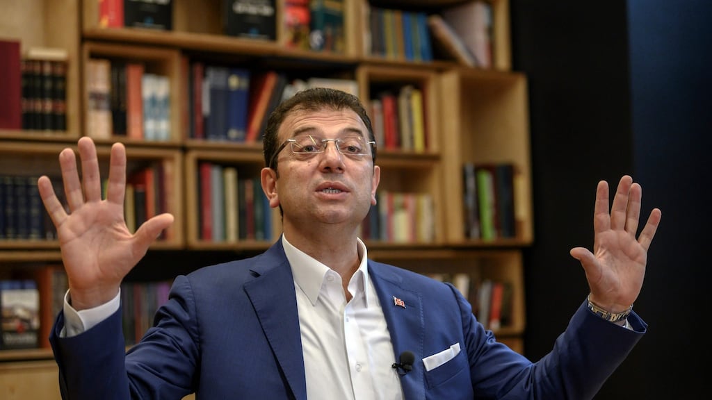 Turkish opposition candidate for Istanbul’s re-run mayoral election Ekrem Imamoglu: “My only aim now is to run Istanbul.” Photograph Bulent Kilic/AFP/Getty Images