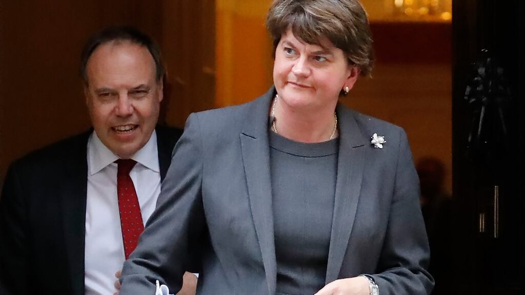 DUP leader Arlene Foster has called for a ‘sensible deal’. Photograph: Tolga Akmen / AFP