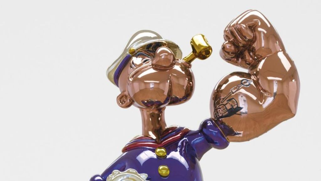 Strong prices: A sculpture of cartoon figure Popeye by Jeff Koons was sold to Las Vegas casino operator Steve Wynn for $28.1 million at Sotheby’s