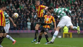 Substitute Amido Balde cements Celtic’s place at top of Scottish Premiership