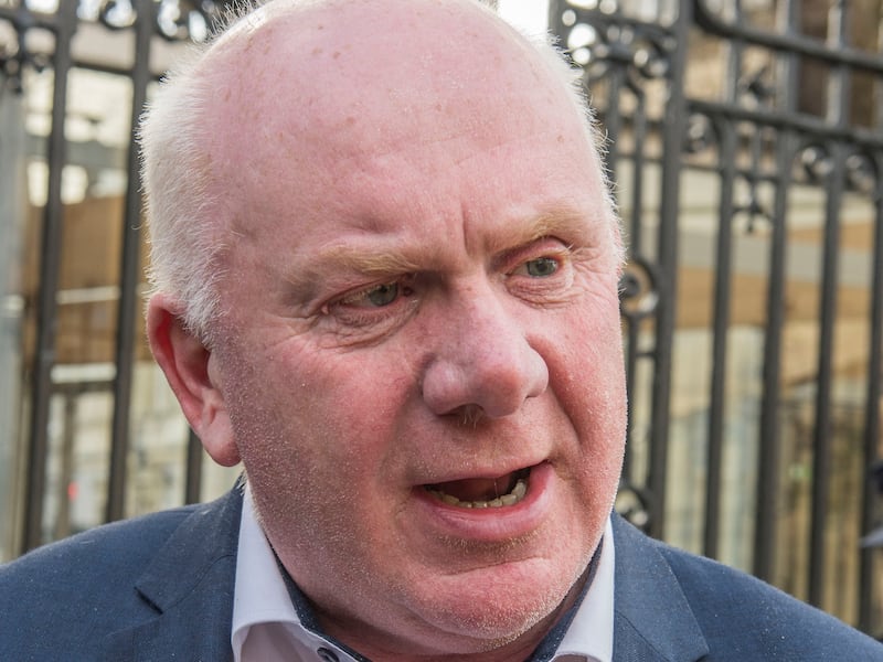 07/04/2016-NEWS-Jackie Cahill FF photographed arriving at the Dail where his party will meet to consider the Fine Gael proposal for government.Photograph: Brenda Fitzsimons / THE IRISH TIMES