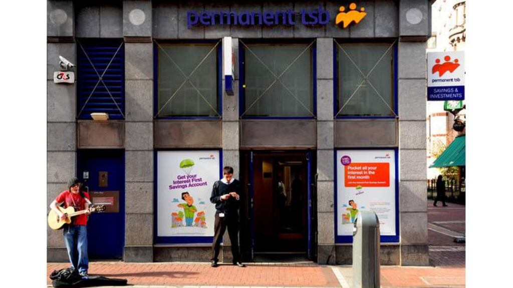 A Permanent TSB branch on Grafton Street, Dublin. According to Moody's, the bank faces major challenges.
