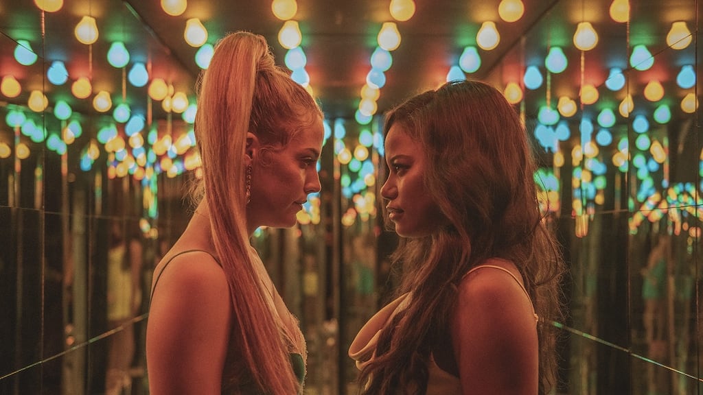 Riley Keough and Taylour Paige in Zola