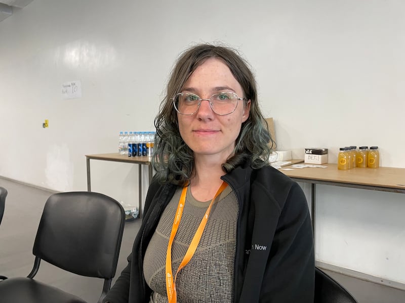 Ira Lebedeva, a vet from Kharkiv who is now a medic in Ukraine's military. Photograph: Daniel McLaughlin